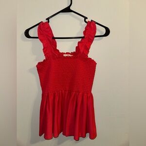 Terra & Sky Vibrant Red Textured Tank Top